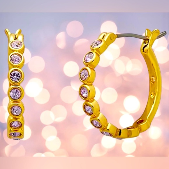 Low Start kate spade Sm Hoops New with Dust Bag Light amethyst color Full Circle - Picture 1 of 10